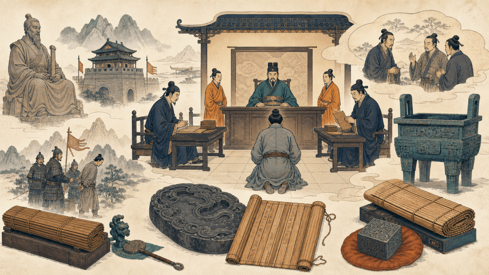 家庭、乡里、县衙与中央复核共同影响纠纷处理的关系图